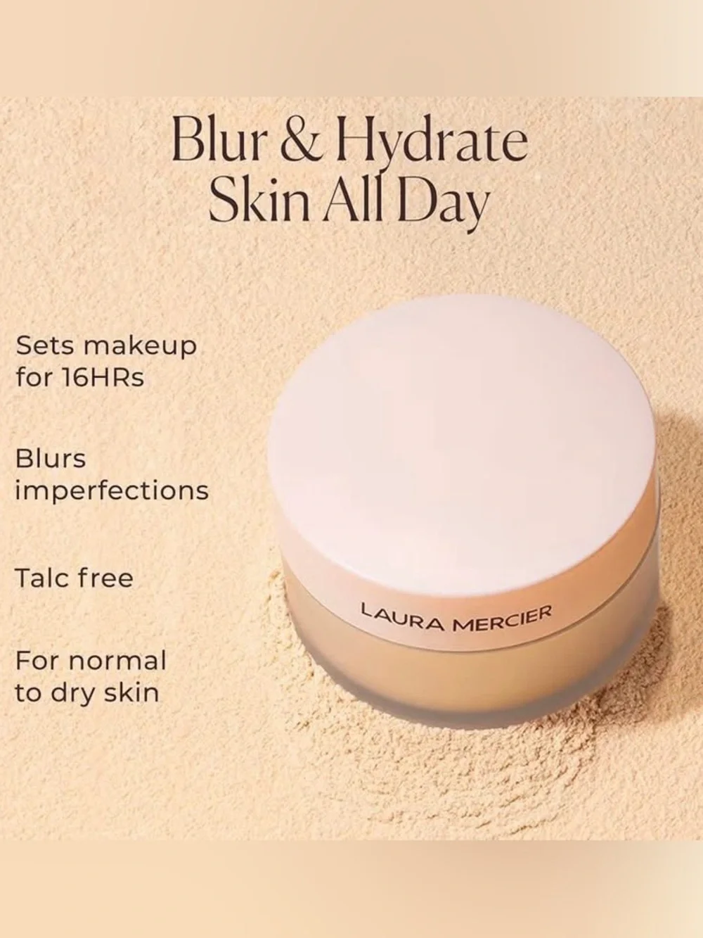 Laura Mercier Translucent Loose Talc-Free Setting Powder Ultra-Blur, Mint Green